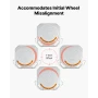 Wheel Alignment Turn Plates, 2 PCS, 2-Ton Capacity per Plate, Brass Dial Measurements, 360° Rotating Turntable Wheel Alignment T