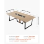 Konferencebord, 2400 mm kontormødebord til 10 personer, moderne