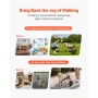 Dog Wheelchair for Back Legs, Lightweight 2 Wheels Pet Wheelchair, Height, Width & Length Adjustable, Dog Cart with Shock-Absorb