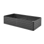 Metal Raised Garden Bed, 2.0 x 1.0 x 0.5 m Outdoor Galvalume Planter Garden Box, Open Bottom Design, Large Planter Raised Bed fo
