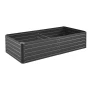 Metal Raised Garden Bed, 2.0 x 1.0 x 0.5 m Outdoor Galvalume Planter Garden Box, Open Bottom Design, Large Planter Raised Bed fo