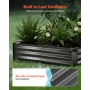 2 Pack Galvanized Raised Garden Beds, 2400 x 1200 x 300 mm, Rectangular Metal Planter Boxes Kit Outdoor, Elevated Planting Box w