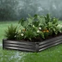 2 Pack Galvanized Raised Garden Beds, 2400 x 1200 x 300 mm, Rectangular Metal Planter Boxes Kit Outdoor, Elevated Planting Box w