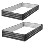 2 pakke galvaniserede hævede havebede, 2400 x 1200 x 300 mm
