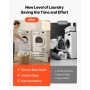 Laundry Pedestal, 290 mm Height, Washer and Dryer Pedestals with Drawer, 150 kg Weight Load Capacity, Non-Slip Feet, Heavy-duty 