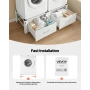Laundry Pedestal, 290 mm Height, Washer and Dryer Pedestals with Drawer, 150 kg Weight Load Capacity, Non-Slip Feet, Heavy-duty 