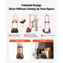 Stair Climbing Cart, 54 kg Stair-Climbing Capacity, Portable Folding Trolley Cart with Telescoping Handle, 6 Wheels and 2 Bungee