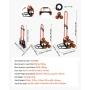 Stair Climbing Cart, 54 kg Stair-Climbing Capacity, Portable Folding Trolley Cart with Telescoping Handle, 6 Wheels and 2 Bungee