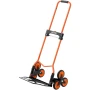 Stair Climbing Cart, 54 kg Stair-Climbing Capacity, Portable Folding Trolley Cart with Telescoping Handle, 6 Wheels and 2 Bungee