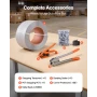 Banding Strapping Kit, Heavy Duty Banding Sealer Tool with 975 m Length PP Band, 1000 Metal Seals, 50 Corner Protectors, Plastic