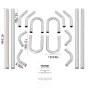 Exhaust Kit, 16pcs, DIY Universal Galvanized Steel Exhaust Kit with Slip-Fit Joint & Large Exhaust Tube, Rust-Proof Exhaust Pipe