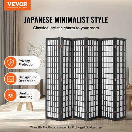 Rumdeler, Japansk rumdeler med 6 paneler, Indendørs