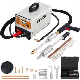 Stud Welder Dent Repair Kit, 3 kW 220 V Spot Welder Dent Puller med 2 svejsepistoler, 6 tilstande Spot Welding Machine med LCD