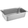6 Pack Steam Table Pans 20.9 x 12.8 x 5.9 Inch Deep Steam Table Pan Full Size 20.5L Deep Food Container Stainless Steel Oven Tra