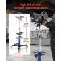 Hydraulic Transmission Jack, 1660 lbs / 0.75 Ton Lifting Capacity Telescoping Transmission Jack with Foot Pedal, 360° Swivel Whe