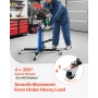 Hydraulic Transmission Jack, 1660 lbs / 0.75 Ton Lifting Capacity Telescoping Transmission Jack with Foot Pedal, 360° Swivel Whe
