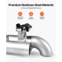 Electric Exhaust Cutout, 63.5 mm Universal Stainless Steel Exhaust Valve Kit with One Controller Remote Kit, Cut Out Valve, Y Pi