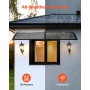 Awnings for Door Entrance, 38 x 78 in, Exterior Front Door Window Awnings with Drainage & ABS Bracket, Rain Snow Sun Protection,