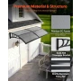 Awnings for Door Entrance, 38 x 78 in, Exterior Front Door Window Awnings with Drainage & ABS Bracket, Rain Snow Sun Protection,