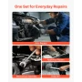 Combination Wrench Set, 42-Piece SAE and Metric, 12-Point Box End and 15° Angled Open End Combination Wrenches with Roll Up Pouc