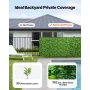 Artificial Plant Wall, 101.6 x 304.8 cm Artificial Boxwood Panels, Sun Protection Greenery Backdrop Privacy Hedge Fence, Fake Gr