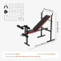 Weight Bench, Multi-Functional Adjustable Weight Bench Press for Full Body Workout, 380lbs Exercise Sit up Bench for Home Gym St