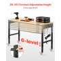 1524 mm justerbar arbejdsbænk, 907 kg belastning, arbejdsbænk