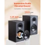 Passive Bookshelf Home Speakers Pair Stereo Audio Speakers Cone 65Hz-20KHz 180 x 229 x 338 mm