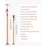 Cabinet Jack Support Pole, 2-Pack, 125-291 cm Steel Telescopic Quick Support Rod, Adjustable 3rd Hand System up to 90 kg Capacit