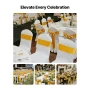 Satin Chair Sashes Bows, 100PCS Chair Ribbon Ties Back Sash, 7 x 108 inch, Gold Wedding Reception Decoration, for Wedding Ceremo