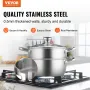 Steamer Pot, 8.66in/22cm Steamer Pot for Cooking with 3QT Stock Pot and Vegetable Steamer, Large Capacity Stainless Steel Food S