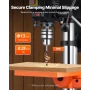 254 mm Benchtop Drill Press, 550W Induction Motor, Tabletop Drilling Machine with 550 / 950 / 1500 / 2000 / 2500 RPM Adjustable 