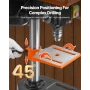 203.2mm Benchtop Drill Press, 500W Induction Motor, Tabletop Drilling Machine with 500 / 890 / 1400 / 1900 / 2500 RPM Adjustable
