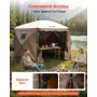 Canopy Sidewalls, 1.73 x 1.48 m, Canopy Tent Walls with Waterproof and Sunlight Protection, 1 Zippered Door & 2 Windows Design f