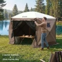 Canopy Sidewalls, 1.73 x 1.48 m, Canopy Tent Walls with Waterproof and Sunlight Protection, 1 Zippered Door & 2 Windows Design f