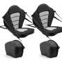 Kayak Seat, 2 Pack 53 mm Thick, Universal Paddle Board Seat with Back Support, Sit-on-Top Soft Padded Cushion with Storage Bag &