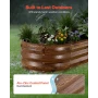 2 Pack Galvanized Raised Garden Beds, 1200 x 600 x 300 mm, Oval Metal Planter Boxes Kit Outdoor, Bottomless Garden Box with Glov