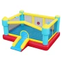 Inflatable Bounce House, 14.7 x 13.8 x 6.8 ft Jumping Bouncy Castle, Inflatable Jumper for Kids with Slide, Basketball Hoop, Tar