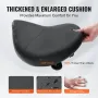 Saddle Stool with Wheels, 181.4 kg Weight Capacity Ergonomic Rolling Saddle Stool, Height Adjustable Thickened PU Leather Swivel