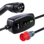 Mobile Wallbox, 11 kW 16A, Type 2 Portable EV Charger, 3 Phase Electric Vehicle Car Charger with 8 m Charging Cable, CEE16 Plug,