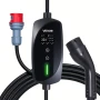 Mobil vægboks, 22 kW 32A, Type 2 bærbar elbiloplader, 3-faset