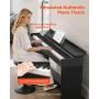 Weighted Digital Piano, 88 Keys Fully Weighted, Electric Piano Keyboard with Furniture Stand, Power Adapter, Triple Pedal, 680 T