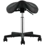 Sadel afføring med hjul, 400 lbs vægtkapacitet ergonomisk