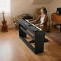 Weighted Digital Piano, 88 Keys Fully Weighted, Electric Piano Keyboard with Furniture Stand, Power Adapter, Triple Pedal, 680 T