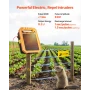 Solar Fence Charger, 0.3J 8 kV Solar Powered Fence Charger, 3KM Range, Weather-Resistant Electric Fence Energizer Kit, 7 Days Ru
