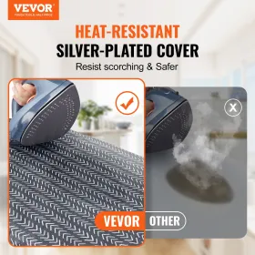 Strygningsplade på bordpladen 23,4 x 14,4, lille jernplade med varmebestandig dæksel og 100% bomuldsdæksel, mini strygebræt med