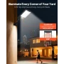4 Pack 500W Solar Street Lights Udendørs, 50000LM, kommerciel
