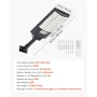 4 Pack 500W Solar Street Lights Outdoor, 50000LM, Commercial Parking Lot Lights Dusk to Dawn, LED Flood Security Lamp with Motio