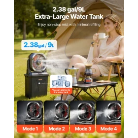 Misting Fan, Mere end 2700 RPM Motor Mister Fan, Mister