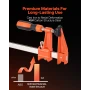 Bar Clamps for Woodworking, 2-Pack 15.24 cm and 2-Pack 30.48 cm, Lockable F-Clamp with 272 kg Load Limit, 63.5 mm Depth, Cast Ir